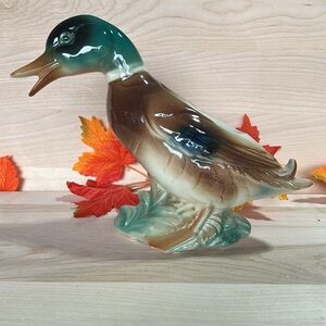 Royal Copley Planter Mallard Duck Vintage Midcentury Cabin Man Cave Decor USA
